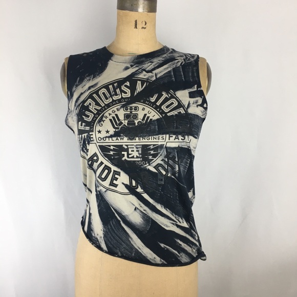 Buckle Tops - Tie Dye Distressed Graphic Tank